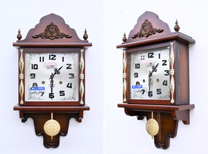 HP231 希少 未使用 長期保管品 日本製 愛知時計 アナログ 機械式 天然木 掛時計 