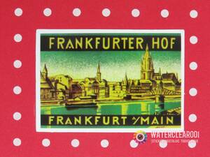 ▽▼33090-ExHS▼▽[NOSTALGIC-STICKER＊TRAVEL] FRANKFURTER HOF_FRANKFURT am MAIN