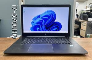 中古美品・HP ZBook Studio G3・Core i7-6700HQ・Quadro M1000M・メモリ8GB・M.2SSD128GB・Type-C・カメラ・HDMI・Win11・Office・[B9]