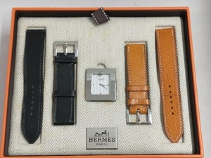 HERMES エルメス レザーベルトウォッチ／BE1.210／替えベルト 腕時計 箱付き