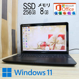 ★美品 高性能i5！SSD256GB メモリ8GB★SVF15A17CJB Core i5-3337U Webカメラ Win11 MS Office2019 Home&Business ノートPC★P70818