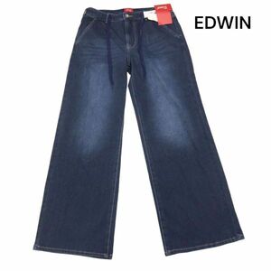 新品★ EDWIN エドウィン JWE25 ジャージーズ 加工 ストレッチ イージー ワイド デニム パンツ ジーンズ Sz.M　レディース　K4B00248_3#R