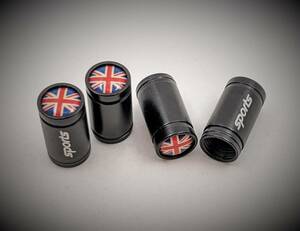 イギリス国旗 筒型 黒 エアバルブキャップ # MINI ONE COOPER S JCW ワン クーパー クロスオーバー クラブマン ユニオンジャック カスタム