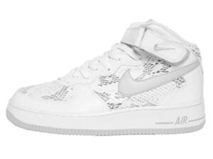 NIKE AIR FORCE 1 MID PREMIUM WHITE SNAKE (エア フォース１ ミッド プレミアム ホワイトスネーク) スニーカー310277-101【新品・未使用】