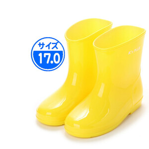 【新品 未使用】子供用 長靴 イエロー 17.0cm 黄色 17003