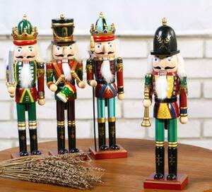置物 兵士 人形 4タイプ 手作り 30cm 工芸品 くるみ割り人形 洋風 部屋