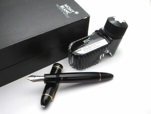 1000円スタート 万年筆 MONTBLANC モンブラン マイスターシュテュック No.149 ペン先4810 14K 585刻印 ブラック×ゴールド 4 B60061