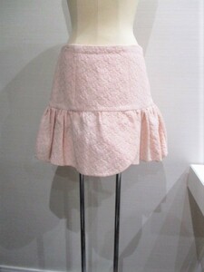 イタリア製 ミュウミュウ　miumiu ミニスカート　フラワー生地　サイズ40　ピンク