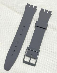 【新品・17mm】SWATCH スウォッチ用 シリコンベルト バンド グレー