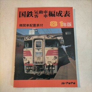 国鉄気動車客車編成表 81年版 機関車配置表付 昭和56年 ジェー・アール・アール JRR◇古本/スレ/写真でご確認下さい/NCNR