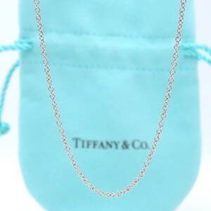 【送料無料】 未使用 Tiffany&Co. ティファニー プラチナ ネックレス チェーン PT950 41cm HI27