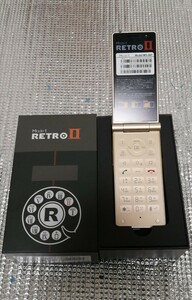 未使用 フィルム付 mode1 RETRO Ⅱ MD-06P モード1 SIMロック解除済 白ロムレトロ2 RETRO2 ブラック DSDV