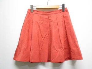 チェスティ Chesty タック 台形 フレア スカート 1 薄赤 裏地付き 日本製 レディース