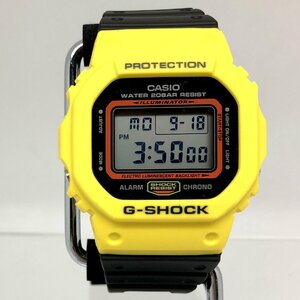 美品 G-SHOCK ジーショック CASIO カシオ 腕時計 DW-5600TB-1 THROW BACK 1983 ブラック イエロー デジタル【ITJ55Z44M5KO】