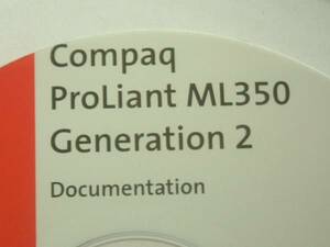 送料最安 120円 CDQ07：コンパック COMPAQ　Proliant ML350 Generation 2 Documentation　未開封CDのみ