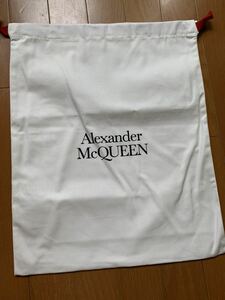 正規 ALEXANDER McQUEEN アレキサンダーマックイーン 付属品 シューズバッグ 保存袋 白 サイズ 縦 44cm 横 35cm