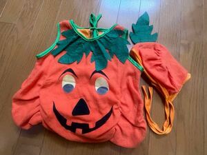 かぼちゃ　パンプキン　女の子　男の子　ハロウィン　仮装　コスチューム　2点　95サイズ　〜110サイズ