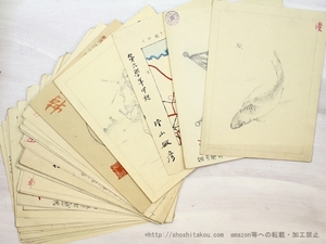 片山敏彦　高知市立第三尋常小学校在学中図画作品　40点