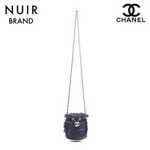 【先着50名限定!!今スグ使える3つのクーポンを緊急配布中!!】 シャネル CHANEL ショルダーバッグ デニムミニバケット ブラック