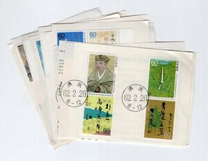 初日印　記念切手　1987年～1989年　奥の細道シリーズ　40種完　清水印