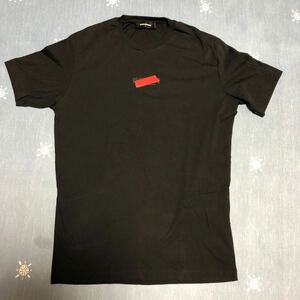 1円スタートディースクエアード DSQUARED2 Tシャツ Lサイズ Icon アイコン ロゴプリント　半袖Tシャツ ブラック 黒