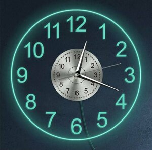 LHH665★LED7色変化 壁掛け時計 ネオンサイン ネオン アナログ インテリア オブジェ アナログ時計 壁掛け 柱時計 装飾 照明 ライト