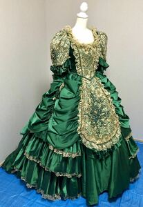 クラウディア 皇女 ロングドレス ドレス カラードレス 11T お色直し 結婚式 ウェディングドレス 緑