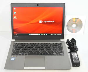 ☆東芝 dynabook R63/H Core i5-8250U 1.6(3.4)G/SSD 256GB/8GB/13.3 FHD 1920x1080/無線/Bt/カメラ/Office 2021/最新W11&リカバリ付☆0515