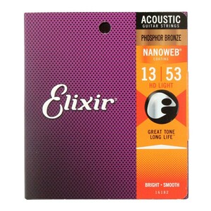 エリクサー ELIXIR 16182 PHOSPHOR BRONZE HD Light 13-53 アコースティックギター弦×6SET