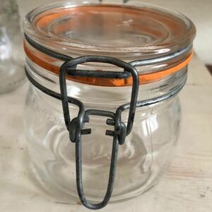 ガラス保存瓶　ガラス容器　保存容器　レトロ　シャビー　ガラスビン