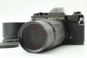 【並品】ASAHI PENTAX SPII SLR FILM CAMERA + SMCT 200mm f4 LENS Meter ペンタックス 715@8O