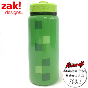 ステンレス 水筒 マインクラフト クリーパー 直のみ 700ml ウォーターボトル 大容量 保温 保冷 子供 マイクラ ZAK