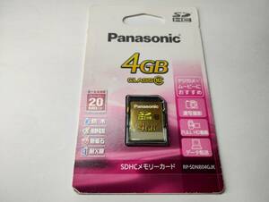 未使用・未開封品　4GB　Panasonic　SDHCカード　SDカード　メモリーカード