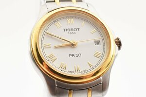 ティソ PR50 ラウンド デイト クオーツ レディース 腕時計 TISSOT