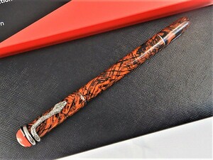 モンブラン ルージュエノワール サーペント マーブル高級万年筆☆本物☆MONTBLANC Serpent Fountain pen. Made in GERMANY. F