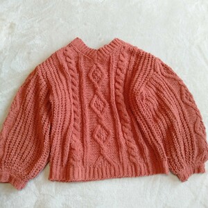 か101 EASTBOY イーストボーイ セーター フリーサイズ ポリエステルアクリル混 赤系ピンク セーター ニット 洋服