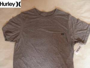 ★本場USA購入Hurley シンプルなポケット付TシャツUS S 杢グレー