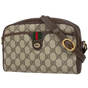 【ジャンク品】グッチ GUCCI GG柄 ショルダーバッグ オールドグッチ シェリー11602089 コーティングキャンバス ベージュ レディース 中古