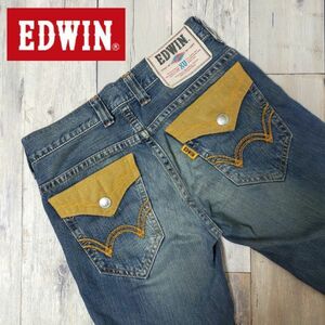 ☆EDWIN エドウィン☆421XVS USED加工 ブーツカット デニム パンツ W28 S790