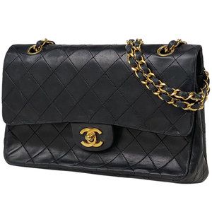 【ジャンク品】シャネル CHANEL マトラッセ Wフラップ チェーン ショルダーバッグ ココマーク レザー ブラック A01112 レディース 【中古】