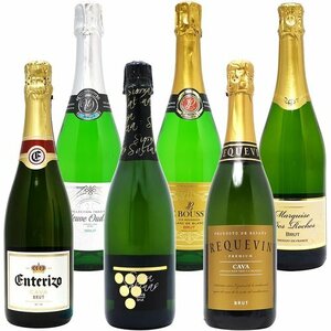 新品 ヴェリタス本格シャンパン製法＆フランス産 750mlx6 6本セット スパークリングワイン 辛口 91