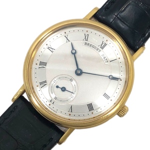 ブレゲ Breguet クラシック 5907BA/12/984 シルバー文字盤 K18YG/レザーストラップ 腕時計 メンズ 中古