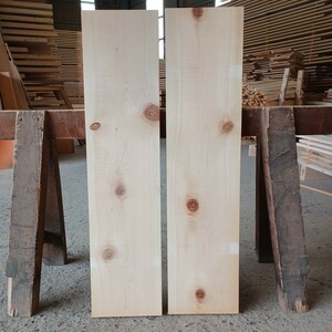 B-1291　 国産ひのき 　節板 　2枚セット　テーブル 　棚板　 看板 　一枚板　 桧　 檜　無垢材　 DIY