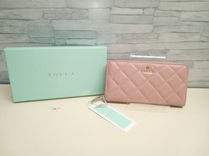 美品 TOCCA トッカ PVTZSW0150 PILA LONG WALLET 長財布 ピンク