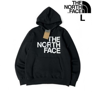 1円～!売切!【正規新品】THE NORTH FACE◆BRAND PROUD HOODIE プルオーバー パーカー ビッグロゴ US限定 裏起毛 男女兼用(L)黒 181130-33