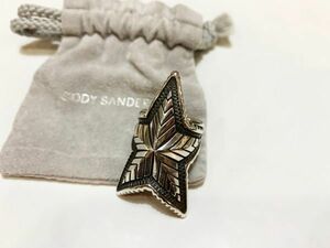 ★美品!! 正規品 CODY SANDERSON/コディサンダーソン Depp Star Ring デップスターリング #17号 メンズ シルバ－ 指輪 Nabajo USED ★