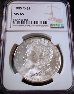●アメリカ 1885年O NGC MS65 モルガンダラー 1ドル銀貨
