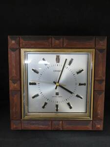 CITIZEN シチズン リズムクォーツ 水晶時計 木製 壁掛け時計 RHYTHM QUARTS