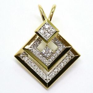 良品!!＊WALTHAM(ウォルサム) K18天然ダイヤモンドペンダントトップ＊a◎ 約9.1g diamond necklace pendant jewelry 750 EH4/EI