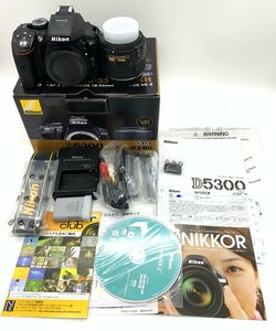 【送料無料】ニコン Nikon デジタル一眼レフ D5300 ダブルズームキット2 ブラック★撮影1枚 実質未使用★